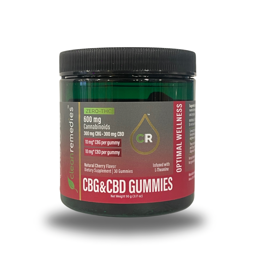 OPTIMAL WELLNESS 600mg CBD/CBG (20mg x 30 Gummies)